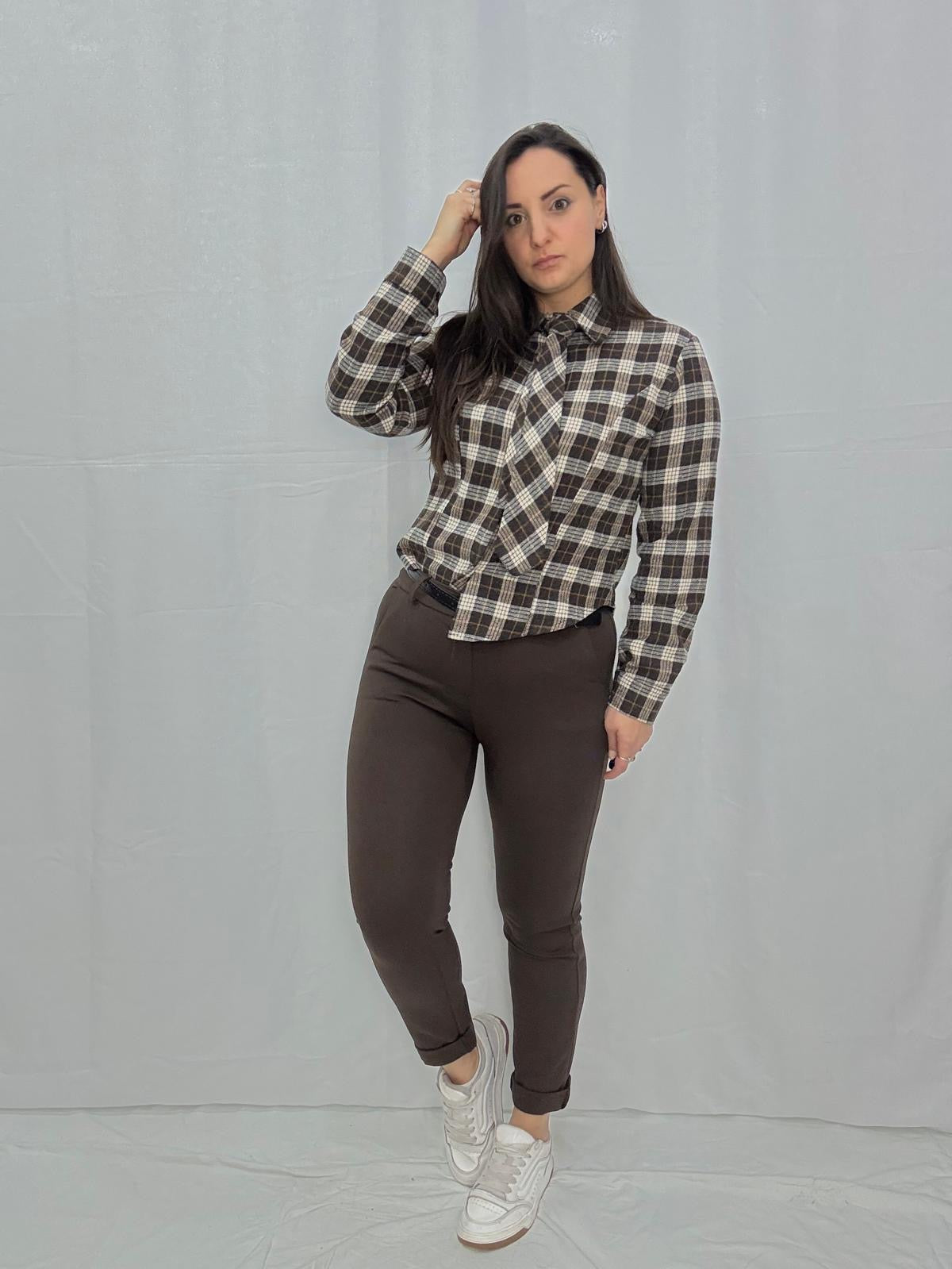 Camicia cravatta quadri