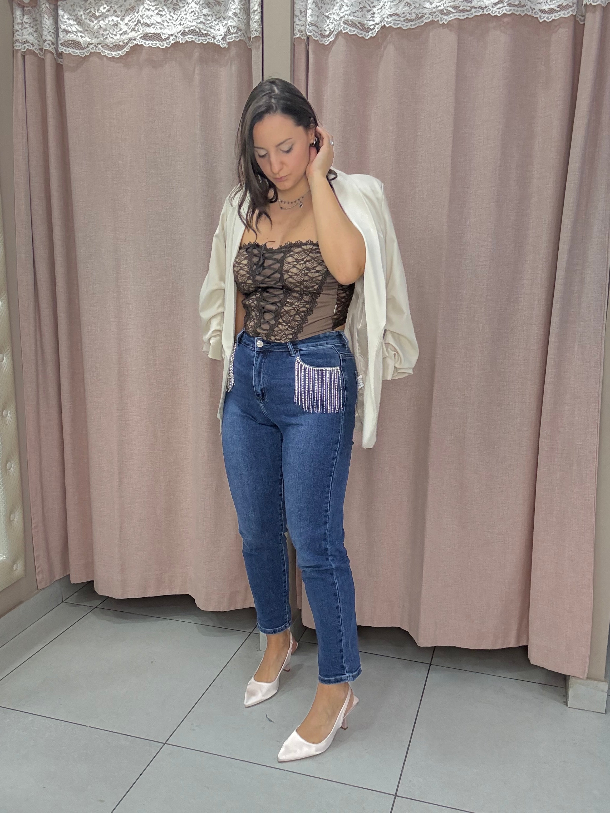 Jeans Frange Glitter