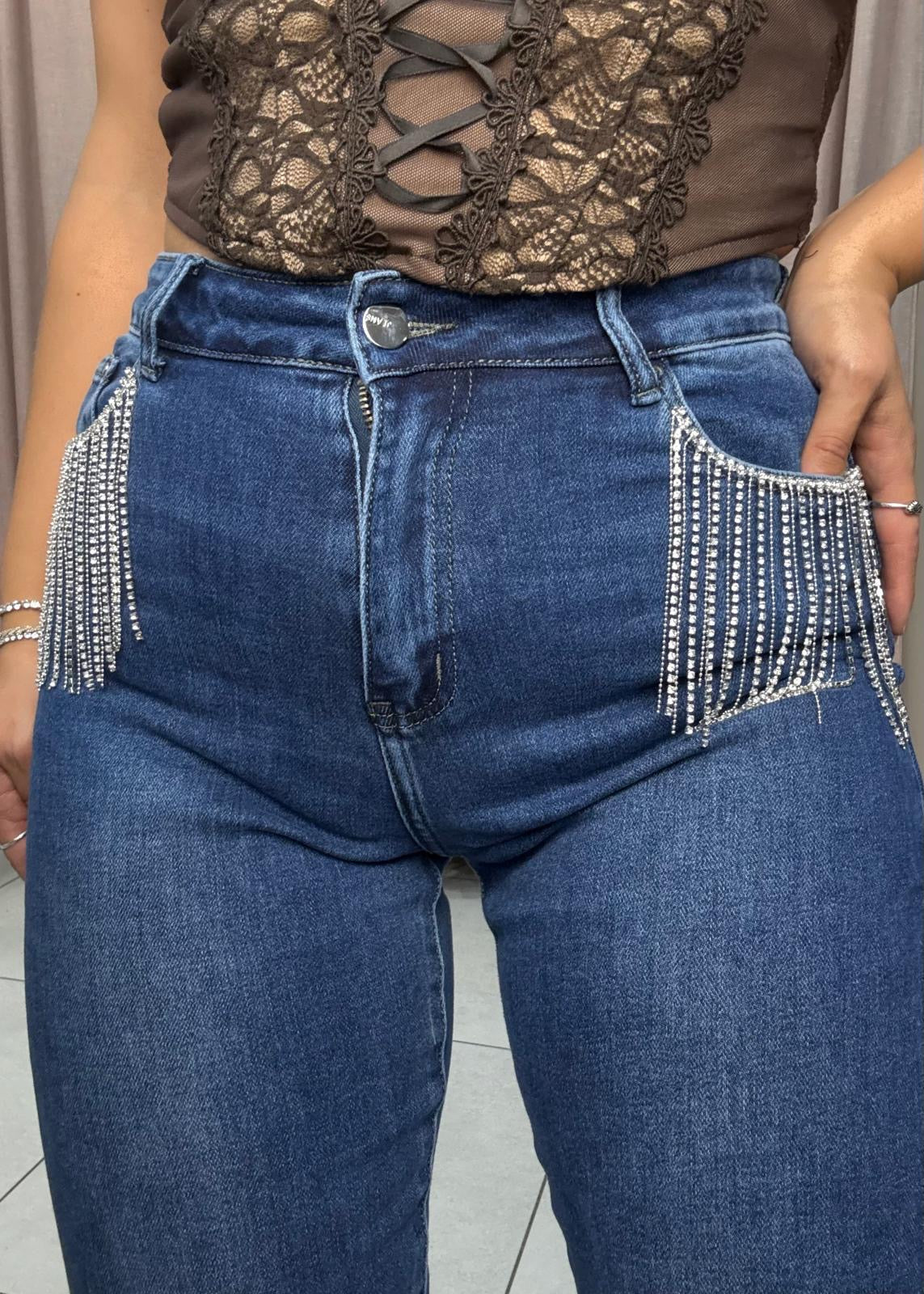 Jeans Frange Glitter