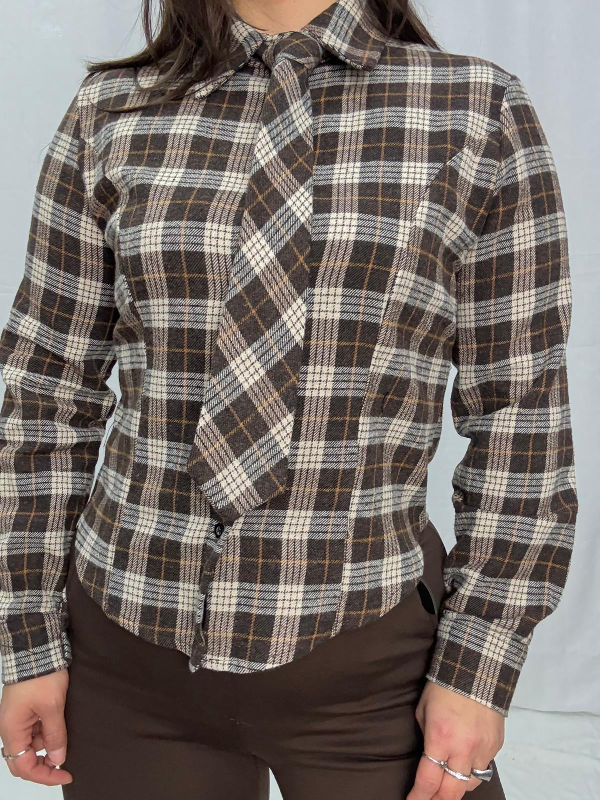 Camicia cravatta quadri