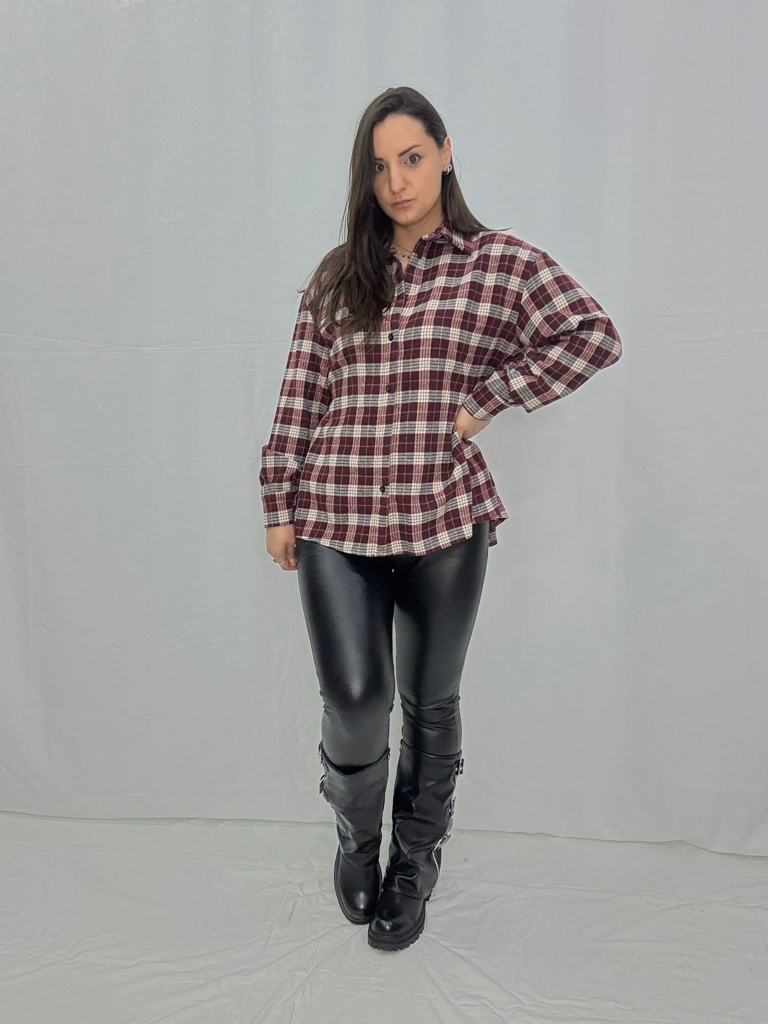 Camicione quadri, cintura