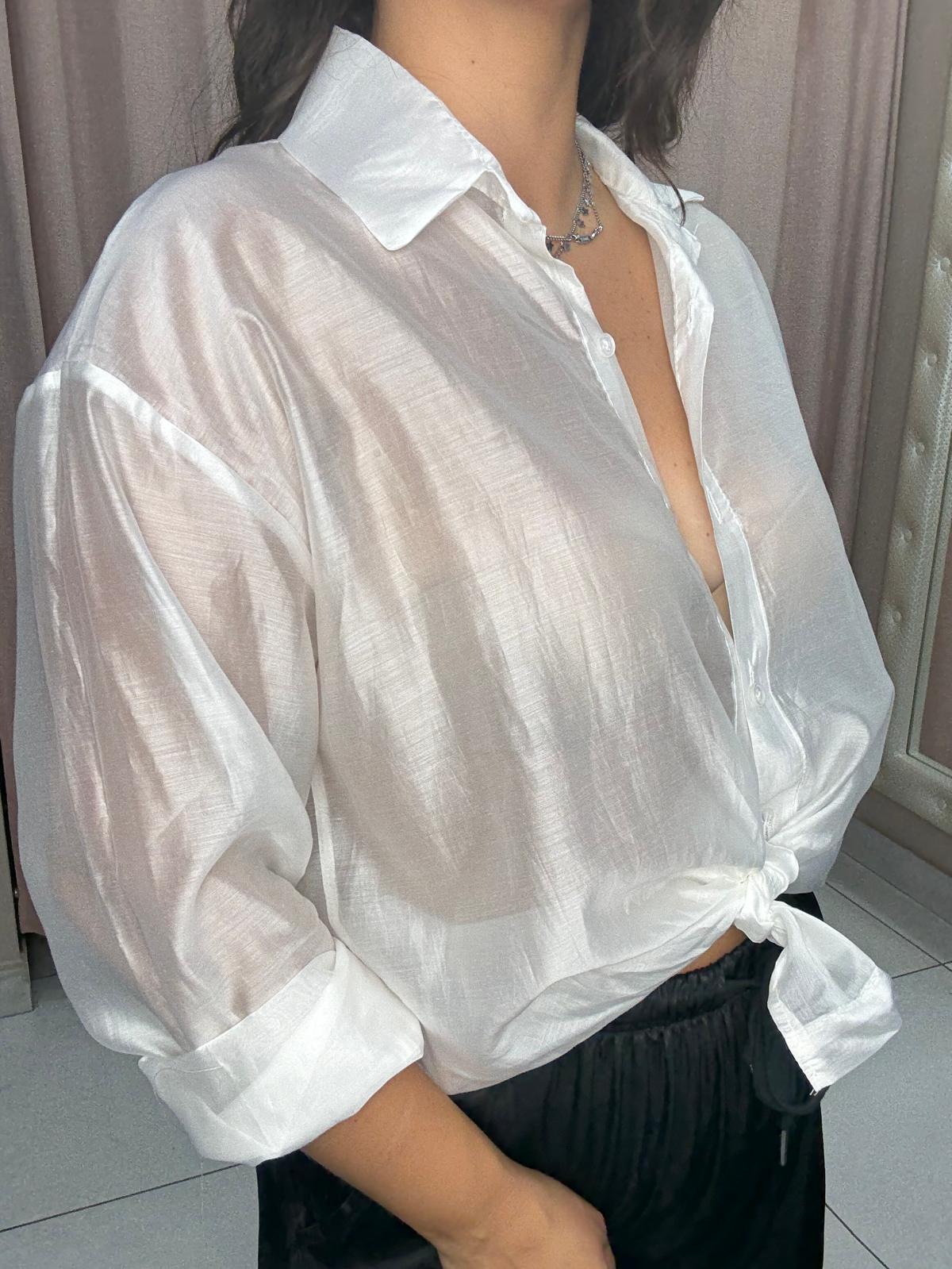 Camicia semitrasparente Basic